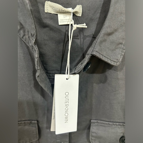 Outerknown SEA suit storm gray long sleeve utility jumpsuit linen blend SMALL - Picture 3 of 8
